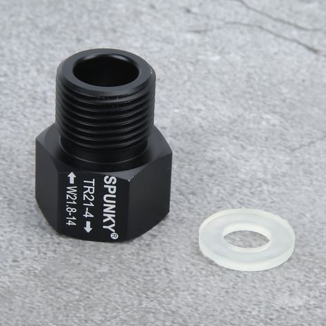 Ortviai Adaptateur de bouteille CO2 pour SodaStream – Raccord aluminium noir TR21x4 vers W21,8-14 (1/3)