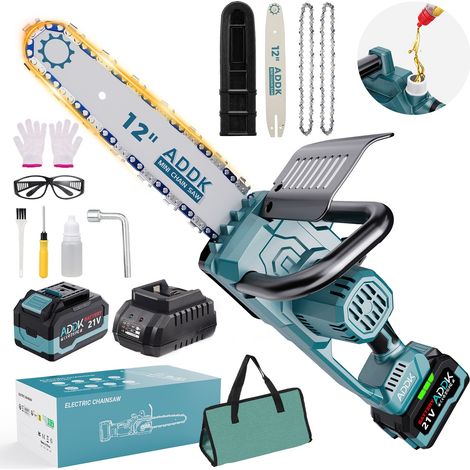 Motosega a batteria con motore brushless da 40 V, motosega a batteria con batteria e caricabatteria, con 1 batteria da 2,0 Ah - lunghezza lama 30 cm (1/5)