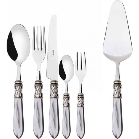 ALADDIN Ghiera Argento Anticato, Posate Set 31 Pz, Scatola