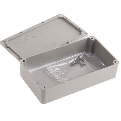 Boîtier RS PRO en Fonte d'aluminium, 114.5 x 63.6 x 30.3mm, Gris, Blindé ( Prix pour 1 )