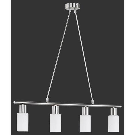 Lustre suspendu MARS argenté métal/verre 70cm 4xE14 RL (1/5)