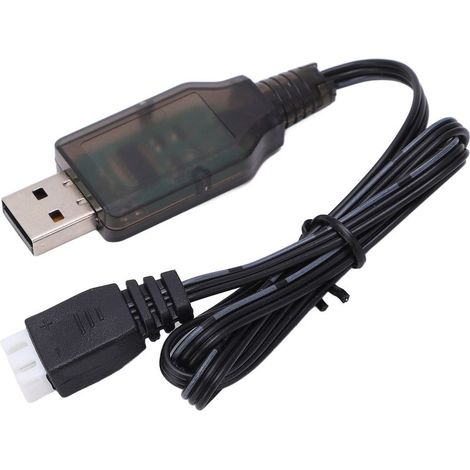 Chargeur USB 7.4V 1000mA pour batterie Lipo de voiture RC 1/16 - Câble de recharge