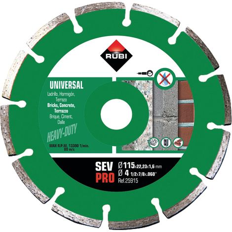 Disco diamante general obra segmentado RUBI SEV PRO segmentado230mm230mm segmentado (1/8)