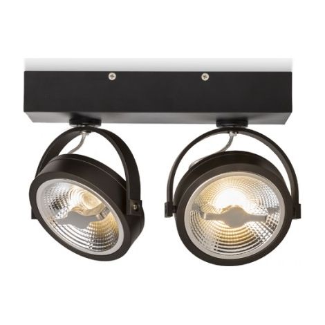 Faretto applique KELLY LED II da parete nero  230V LED 2x12W 24°  3000K