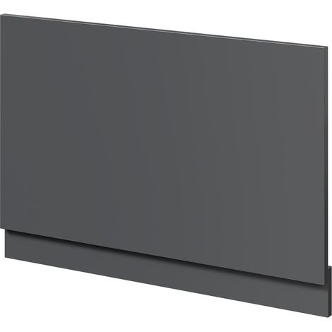 Gloss Grey MDF 800mm End Bath Panel with Plinth (1/4)