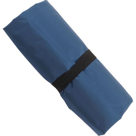 Matelas de couchage gonflable, de conception ergonomique, avec sac de rangement, adapté à une utilisation au bureau et au camping, bleu marine. (1/5)