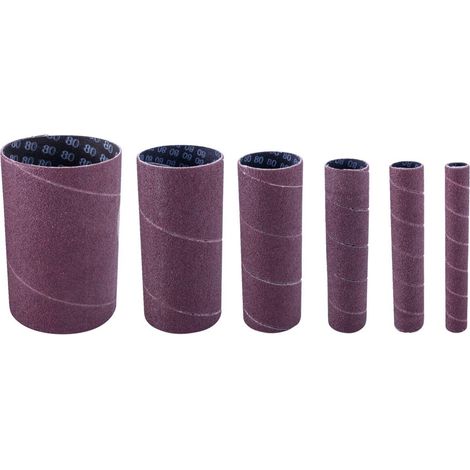 Kit 6 manicotti nastri abrasivi gr 80 per levigatrice a mandrino osm100 e 600