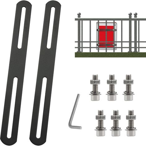 Kit de Fixation pour Boîte aux Lettres de Clôture, 220 x 24mm Acier Inoxydable, Avec Clé Hexagonale, Pour Portails Ou Clôtures (1/5)