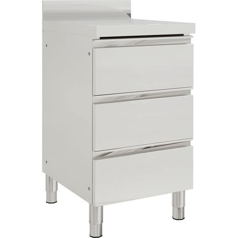 Maison Exclusive - Mobili da cucina commerciali con 3 cassetti 2 pz 50x60x96 cm (1/5)