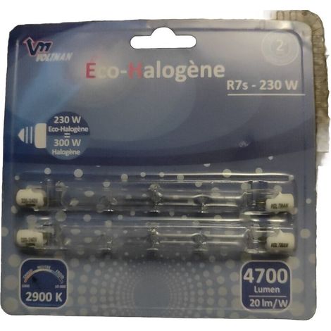 PACK DE 2 TUBES HALOGENE R7S VOLTMAN VOM521115