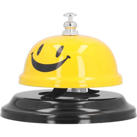 Sonnette de Table pour Restaurant avec Base Anti-Dérapante - Clochette de Service Manuelle pour Salle à Manger, École ou Bureau (Jaune) (1/5)