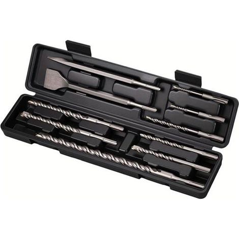 Punte E Scalpelli Per Trapano Demolitore Attacco Sds Plus Set 10 Pz In Valigetta (1/4)