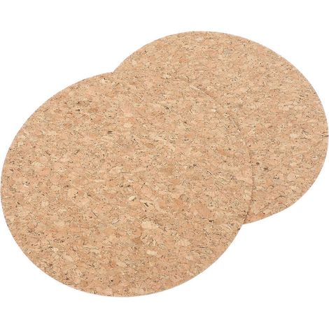 Lot de 2 tapis de souris en liège naturel résistant à l'usure, imperméables et anti-salissures-22x22cm