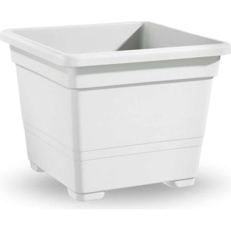 VASO QUADRATO CM.38 BIANCO
