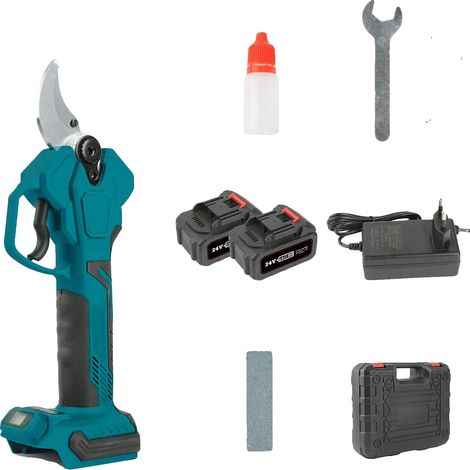 Sécateurs, Moteur sans balais, Design ergonomique, 2 batterie (10 cellules) (1/2)