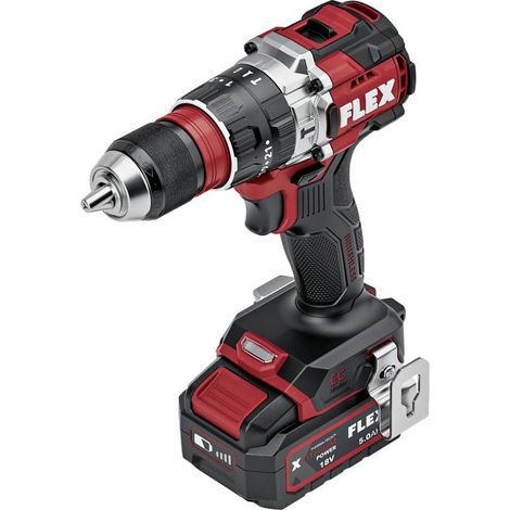 Taladro atornillador de percusión inalámbrico FLEX PD 2G 18-EC MD DC 18 V brushless 115 Nm 2 velocidades portabrocas 1,5-13 mm