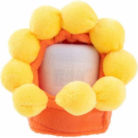 Couvre-chef pour animal de compagnie, couvre-chef pour animal de compagnie fleur de soleil avec autocollant magique, coiffe amusante pour animal de compagnie, chapeau de décoration en peluche do sunfl (1/2)