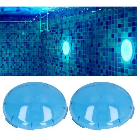 Pièces de Couvertures de Lentille pour Éclairage de Piscine 19CM Bleu Transparent Compatible avec Lumière de Piscine (1/5)