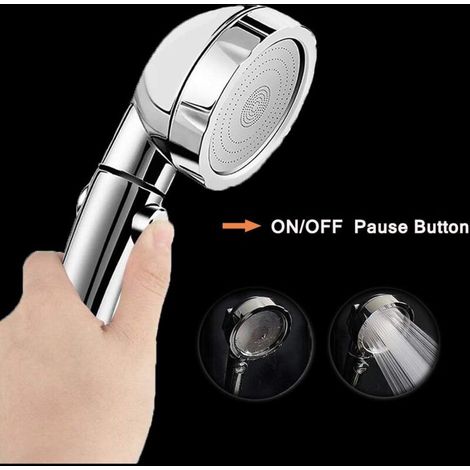 High pressure shower head, 3 setting hand held shower head with on/off ...