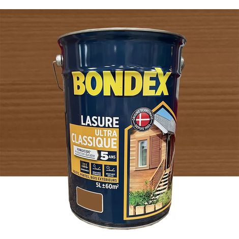 Lasure BONDEX Ultra Classique Fongicide 5 ans Chêne moyen 5 L (1/2)