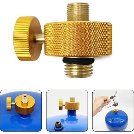 Adaptateur de tête de réchaud de camping 1 pièce, convertisseur d'air pour bouteille de gaz liquéfié (GPL) au Moyen-Orient, réchauds de cuisine portables au Moyen-Orient (1/4)