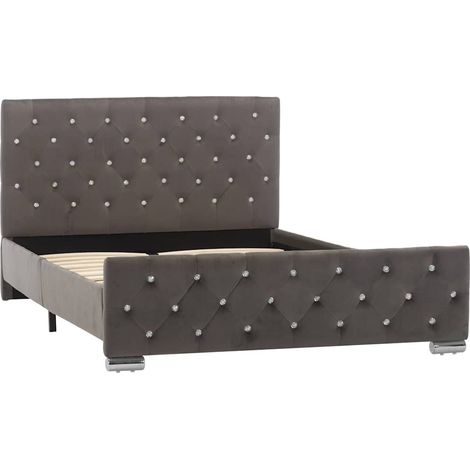 Maison Exclusive - Bettgestell Grau Samt 120x200 cm