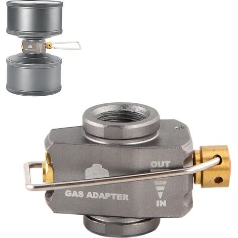Adaptateur de Recharge de Bidon de Gaz, Portable pour l'extérieur Adaptateur de Cartouche de Gaz Adaptateur de Recharge de Gaz pour l'extérieur Adaptateur de Valve à Vis au Butane (1/5)
