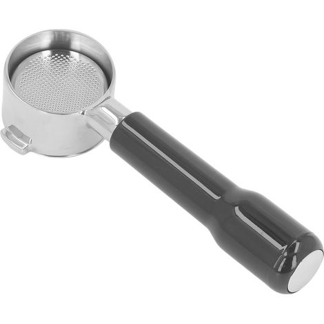 51 mm 2-Ohr-Filterhalter mit bodenloser Filterhalterung für Kaffee, kompatibel mit der Kaffeemaschine ECO310, Modell C2, aus schwarzem Kunststoff. (1/5)