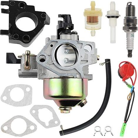 GX390 Carburateur pour Honda moteur GX340 GX 390 GX420 420 cc 301 cc 11HP 12HP 13 HP Pompe à eau Tondeuse à gazon Générateur Pièces de rechange pour Greyhound 66492 66555 LF182FD LF188FD (1/4)