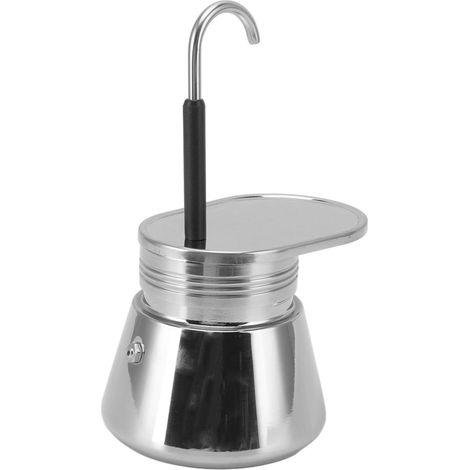 Cafetière italienne Moka en acier inoxydable, grande capacité, légère et portable, à monter soi-même (1/5)
