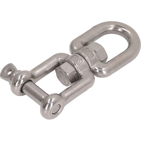Hochleistungsfähiger, professioneller Doppelbackenschäkel aus Edelstahl 304, Klemmvorrichtung für Kletter- und Schaukelseile, 12 mm / 0,47 Zoll (1/4)