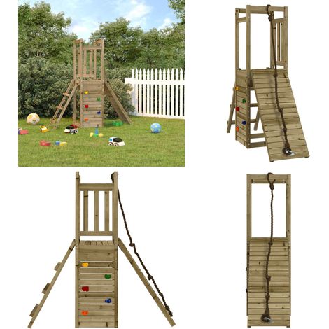 Spielturm Imprägniertes Kiefernholz - Holzspielplatz - Spielturm - Kletterturm - Kiefernholzspeilplatz - Kinderspielplatz - Home & Living