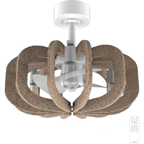 Ventilateur Plafond avec Lumière et 3 Pales Rétractables EnergySilence Aero 100 EcoGreen. 10W, Moteur DC, Diamètre 20" (50,8cm), 3 Pales, Télécommande, 3 Vitesses, Minuterie, Matériau Recyclé (1/5)