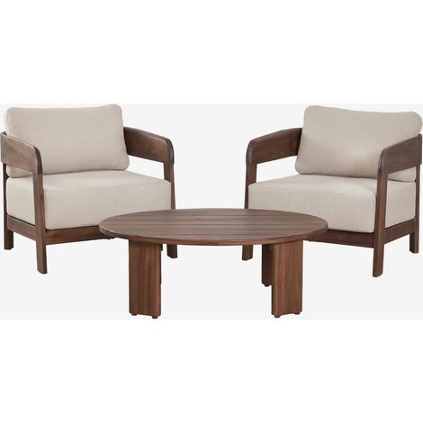 Ensemble de jardin avec 2 fauteuils et table basse en bois d'acacia Uleno SKLUM (1/5)