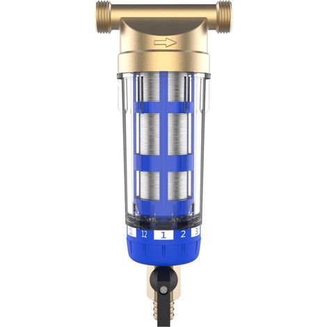 Filtre à sédiments réutilisable - Filtre réutilisable - Préfiltre à eau - Filtre à sédiments - Préfiltre micron - Accessoire purificateur d'eau - Pour tuyau d'eau de puits - Filtre à sédiments( 1/2") (1/5)