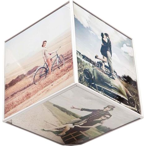 Cadre photo rotatif  6 faces Kube 15 x 15 cm (1/2)