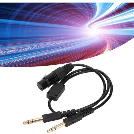 Cavo adattatore da XLR a doppio connettore GA per cuffie aeronautiche Airbus con connettore a 5 pin (1/5)