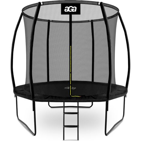 Aga SPORT EXCLUSIVE Trampolino 250 cm Nero + rete di protezione + scala