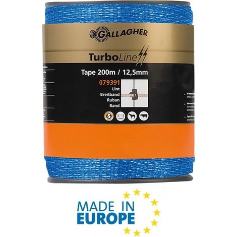Nastro TurboLine 12,5 mm Blu L.200 m GALLAGHER per Recinzioni Elettriche (1/2)