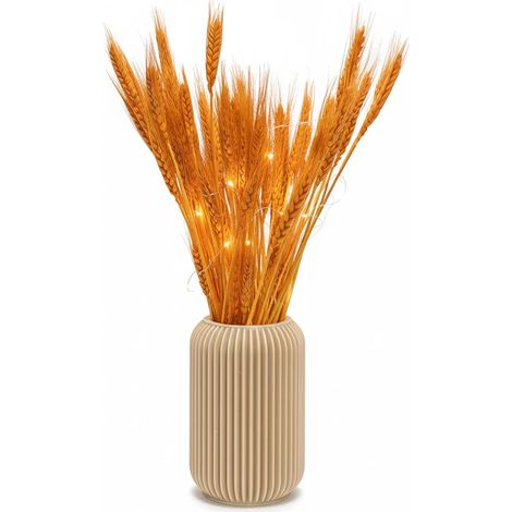 Lampe de table rustique en forme branches blé pour une ambiance (1/5)