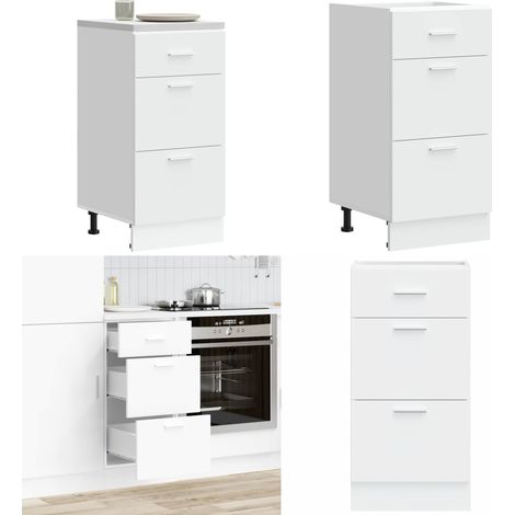 vidaXL Unterschrank Weiß 40x46x81,5 cm Holzwerkstoff (1/5)