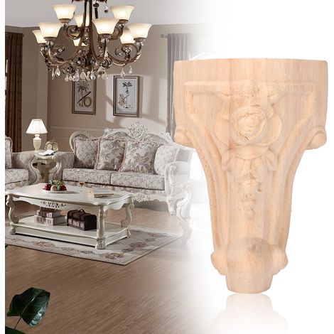 Stück Schrankbeine, geschnitzte Tischfüße, Möbelbeine, Sofafüße im europäischen Stil (12 x 6 cm) (1/5)