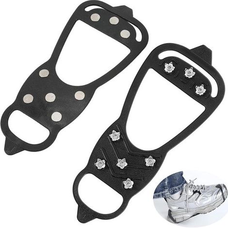 paio - Suole antiscivolo da neve - Taglia scarpe 41-46 - Copriscarpe - Suole antiscivolo - Tacchetti antiscivolo per scarpe - Morsetti da neve - Tacchetti antiscivolo per scarpe - Morsetti da neve (1/5)