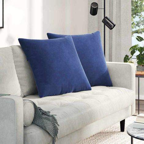 Sofakissen 2 Stück Polizeiblau 80 x 80 cm Cordstoff