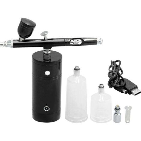 Kit aérographe USB rechargeable Compresseur aérographe portable Pompe de pulvérisation Pistolet aérographe portable à double action pour FX Maquillage Tatouage Peinture Hydratant