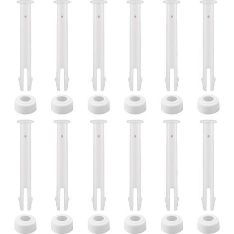 12 Stück Poolstifte, Kunststoff-Poolverbindungsstifte und Gummidichtungen, passend für Intex-Rahmenpool-Zubehör, Ersatzteile (7 cm)