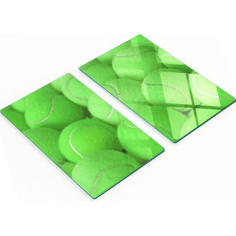 Tablas de cortar de cristal para cocina con estampado de pelota de tenis, 2 x 30 x 52 cm.