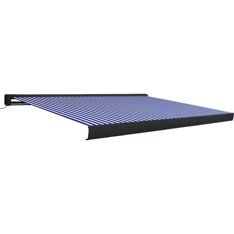 Maison Exclusive - Kassettenmarkise mit Motor 400x300 cm Blau und (1/5)