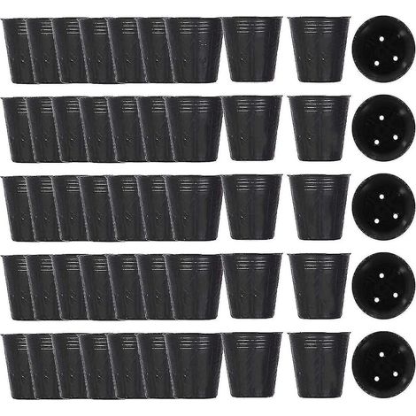 500 pots de semis en plastique (8 cm x 8 cm) pour la multiplication des plantes - Aespa (FQ) (1/3)