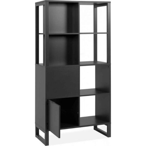 Sumatra20A doppelseitiges offenes Sideboard in Anthrazit